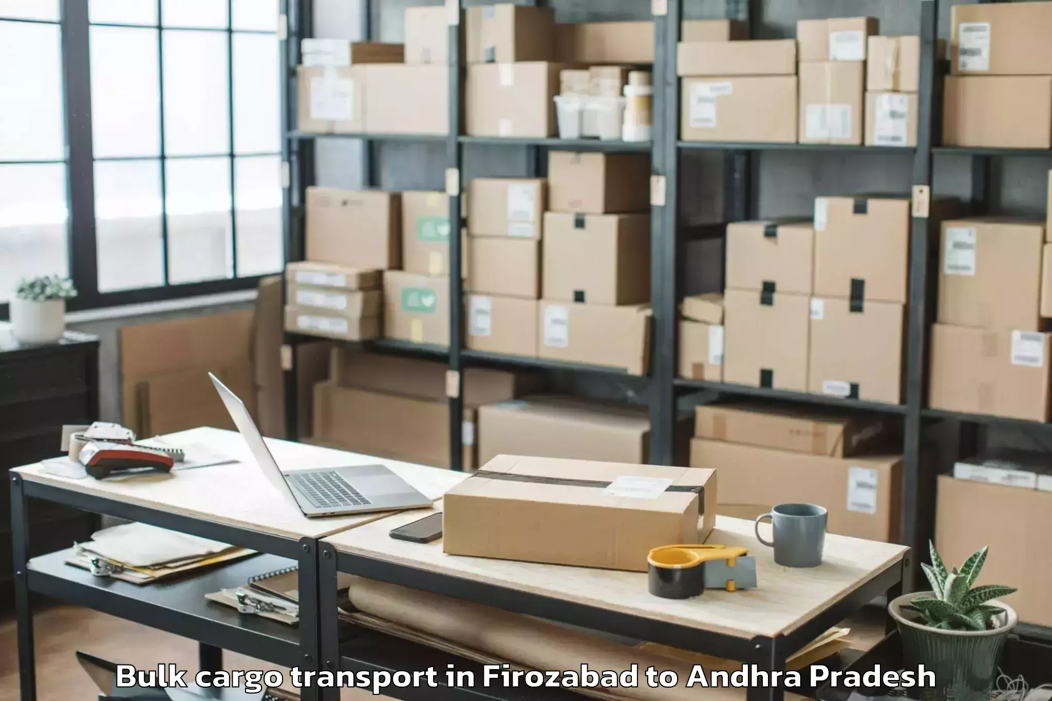 Hassle-Free Firozabad to Rowthulapudi Bulk Cargo Transport